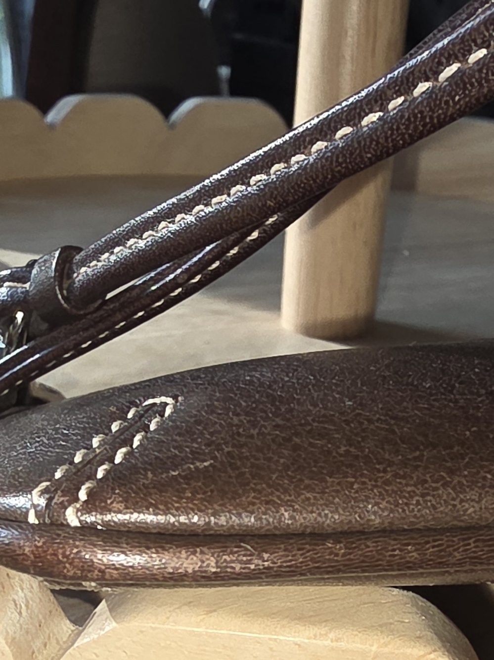 Coach Brown Leather Wristlet Pouch - Picture 2 of 7
